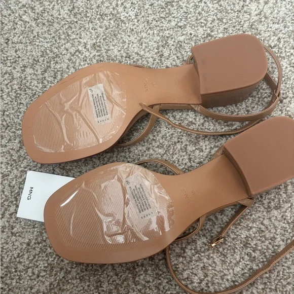 Mango Tan Minimalist Sandals - Picture 3 of 6